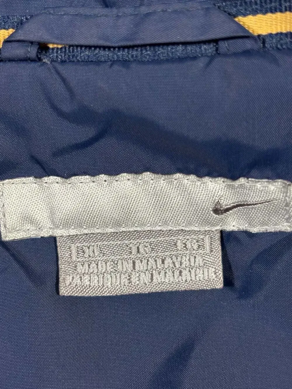 Vintage Y2K Nike Blue and Yellow Full Zip Windbreaker Jacket